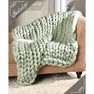 The Lakeside Collection Chunky Arm Knit Throw - Seafoam