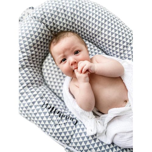  The LoLueMade Company CuddleNest Mini by LoLueMade: Baby Lounger, Infant Lounger, Newborn Lounger, Baby Nest - for 0-8 Months (Lullaby Gray)