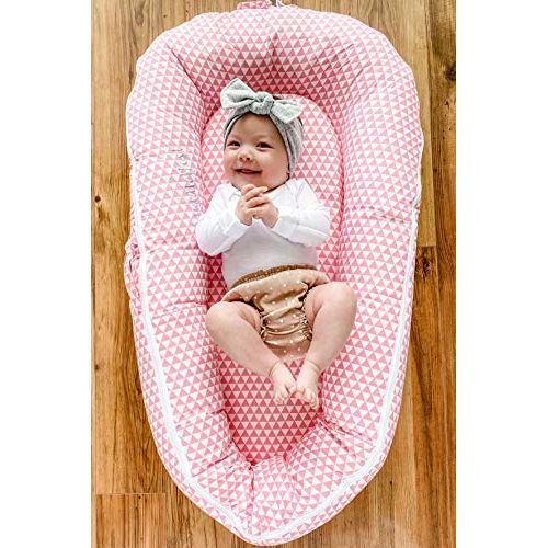  [아마존베스트]Northwell Brand CuddleNest Mini by LoLueMade: Baby Lounger, Infant Lounger, Newborn Lounger, Baby Nest - for 0-8 Months (Pink Lemonade)