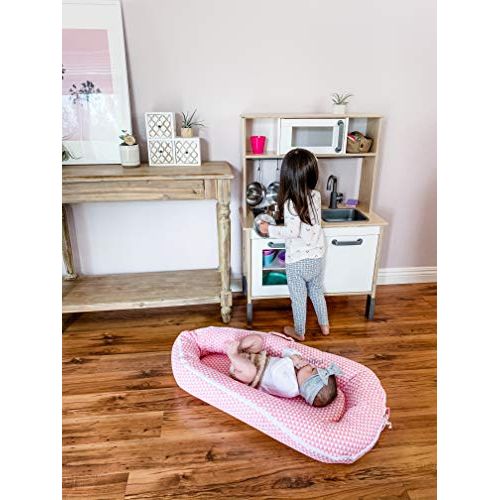  [아마존베스트]Northwell Brand CuddleNest Mini by LoLueMade: Baby Lounger, Infant Lounger, Newborn Lounger, Baby Nest - for 0-8 Months (Pink Lemonade)