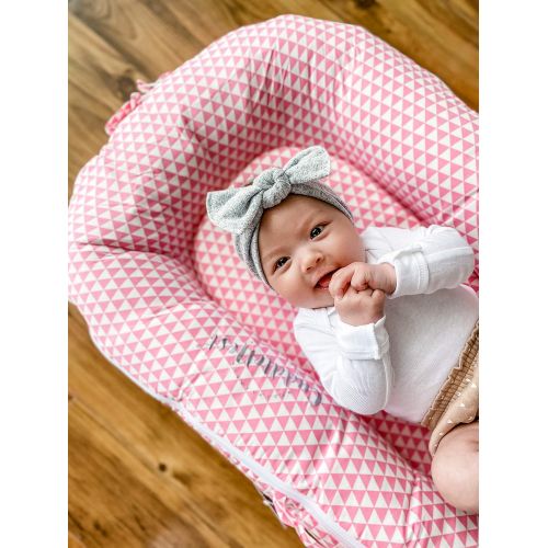  [아마존베스트]Northwell Brand CuddleNest Mini by LoLueMade: Baby Lounger, Infant Lounger, Newborn Lounger, Baby Nest - for 0-8 Months (Pink Lemonade)