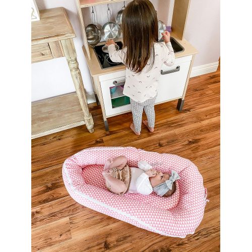  [아마존베스트]Northwell Brand CuddleNest Mini by LoLueMade: Baby Lounger, Infant Lounger, Newborn Lounger, Baby Nest - for 0-8 Months (Pink Lemonade)