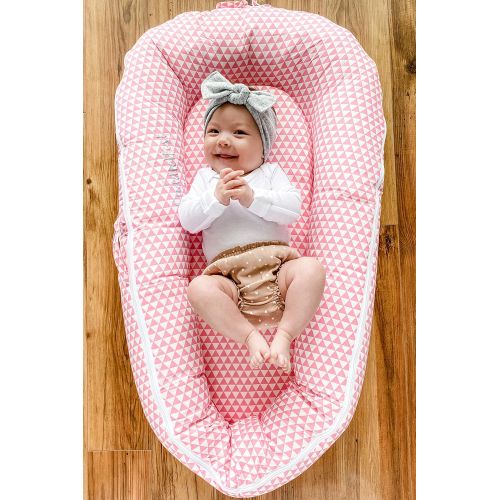  [아마존베스트]Northwell Brand CuddleNest Mini by LoLueMade: Baby Lounger, Infant Lounger, Newborn Lounger, Baby Nest - for 0-8 Months (Pink Lemonade)