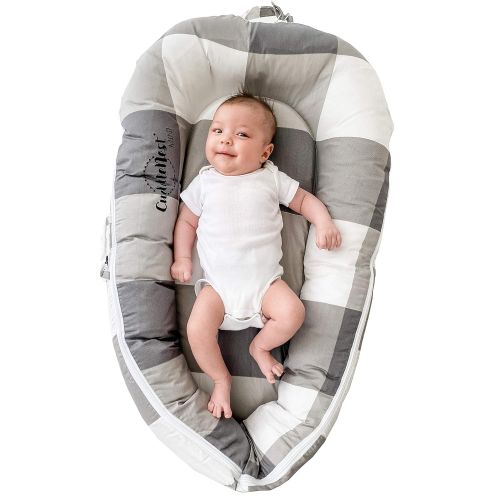  Northwell Brand Northwell CuddleNest Mini Baby Lounger, Infant Lounger, Newborn Lounger - for 0-8 Months (Lullaby Gray)