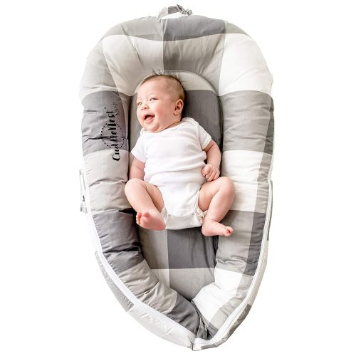  Northwell Brand Northwell CuddleNest Mini Baby Lounger, Infant Lounger, Newborn Lounger - for 0-8 Months (Lullaby Gray)