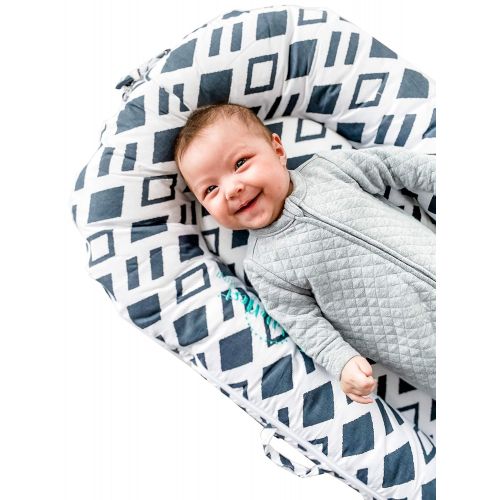  Northwell Brand Northwell CuddleNest Mini Baby Lounger, Infant Lounger, Newborn Lounger - for 0-8 Months (Lullaby Gray)