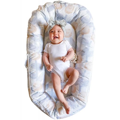  Northwell Brand Northwell CuddleNest Mini Baby Lounger, Infant Lounger, Newborn Lounger - for 0-8 Months (Lullaby Gray)