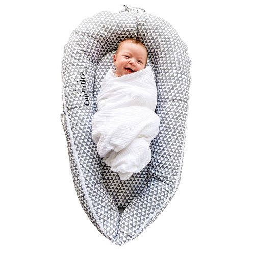  Northwell Brand Northwell CuddleNest Mini Baby Lounger, Infant Lounger, Newborn Lounger - for 0-8 Months (Lullaby Gray)