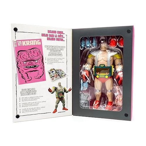  The Loyal Subjects Teenage Mutant Ninja Turtles Krang with Throwback Robot BST AXN 8-inch XL Action Figure & 100-page #1 Best of Krang IDW Comic Book
