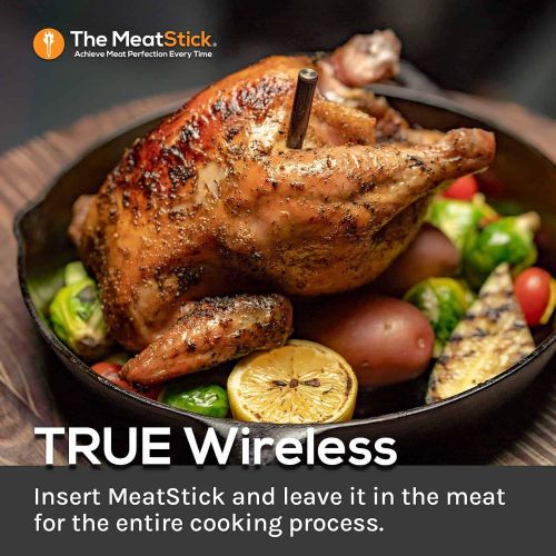  The MeatStick MeatStick X Set 260ft Wireless Meat Thermometer Withstanding High Temperature (for BBQ Enthusiast) Supports Smoker, Oven, Deep Frying, Sous Vide, Stove Top, Rotisserie, Kamado, Gri