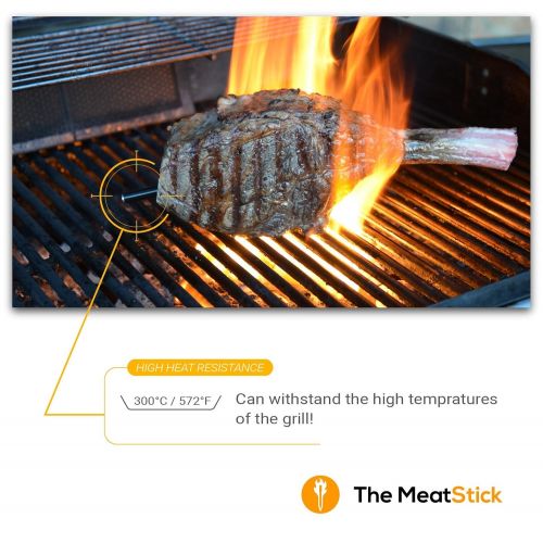  The MeatStick TRUE Wireless Meat Thermometer for BBQ, Grill, Oven, Smoker, Sous Vide Cook perfect meat via Bluetooth for iOS and Android