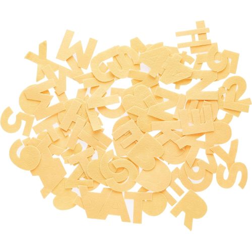  [아마존베스트]The New Image Group NL-01676 Stick It Felt 2-Inch Numbers and Letters, Gold 81/Pkg