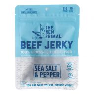 The New Primal Sea Salt & Pepper Beef Jerky, Paleo, Gluten & Soy Free, 100% Grass-Fed, Keto, No...