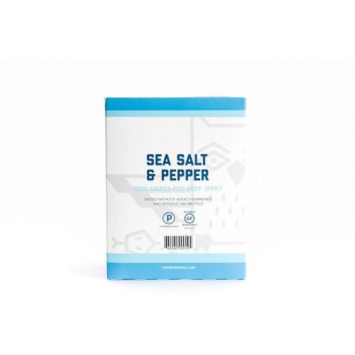  The New Primal Sea Salt & Pepper Beef Jerky, Paleo, Gluten & Soy Free, 100% Grass-Fed, Keto, No...