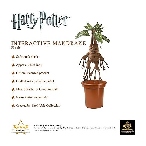  The Noble Collection Harry Potter Electronic Plush Mandrake…