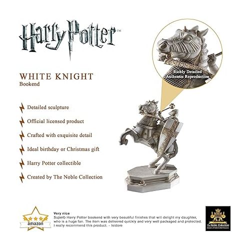  The Noble Collection Wizard Chess Knight Bookend - White