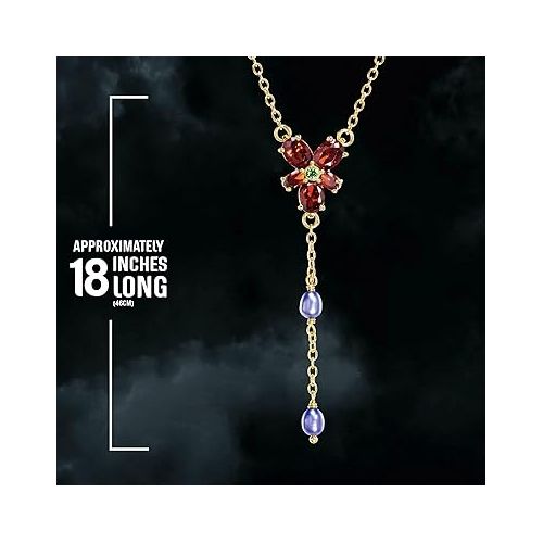  The Noble Collection HERMIONE GRANGER™ Red Crystal Necklace, Gold Plated