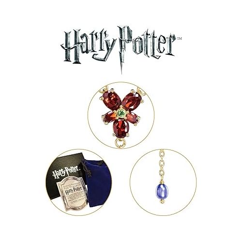  The Noble Collection HERMIONE GRANGER™ Red Crystal Necklace, Gold Plated