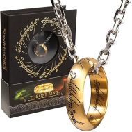 The Noble Collection The Lord of The Rings The One Ring - Anodised Stainless Steel One Ring on 24in (61cm) Chain - Officially Licensed Film Set Movie Props Jewellery Gifts
