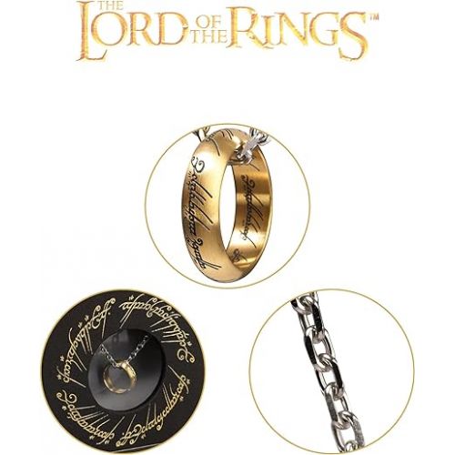  The Noble Collection The Lord of The Rings The One Ring - Anodised Stainless Steel One Ring on 24in (61cm) Chain - Officially Licensed Film Set Movie Props Jewellery Gifts