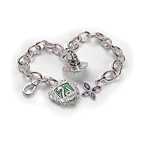  The Noble Collection Lumos Harry Potter Slytherin Charm Bracelet