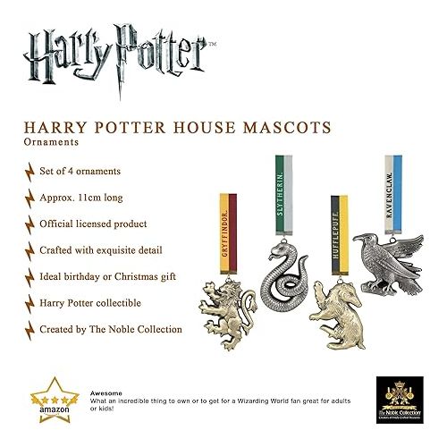  The Noble Collection Harry Potter House Mascot Ornaments