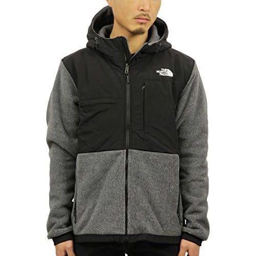 노스페이스 The North Face Denali 2 Hoodie Jacket - Mens Recycled Charcoal Grey Heather/TNF Black Large