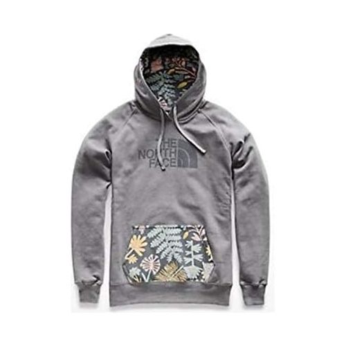 노스페이스 The North Face Womwn All Over Hoodie TNF Medium Grey Heather/Medieval Grey Woodland Floral Print Medium