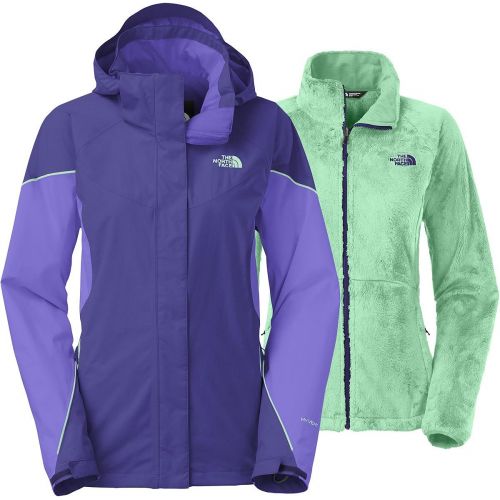노스페이스 The North Face Womens Boundary Triclimate Jacket Garnet Purple/Starry Purple/Surf Green Outerwear SM