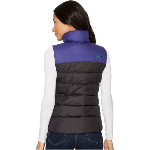 노스페이스 The North Face Womens Nuptse Vest, Black/Bright Navy, Large