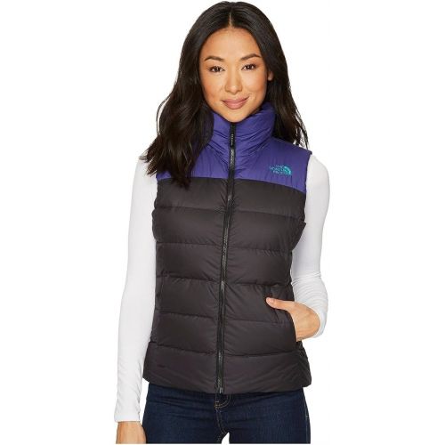 노스페이스 The North Face Womens Nuptse Vest, Black/Bright Navy, Large