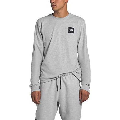 노스페이스 The North Face Mens L/S Red Box Tee, TNF Light Grey Heather, M