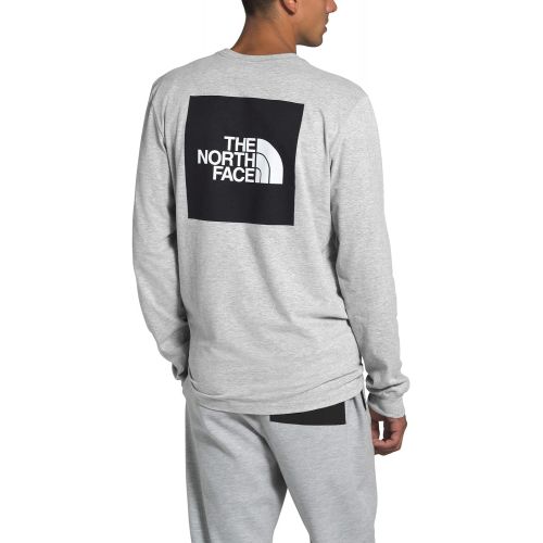 노스페이스 The North Face Mens L/S Red Box Tee, TNF Light Grey Heather, M