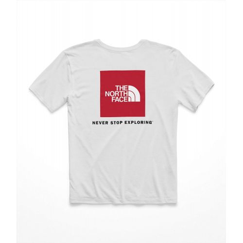 노스페이스 The North Face Womens Short Sleeve Red Box Tee, TNF White/TNF Red, M