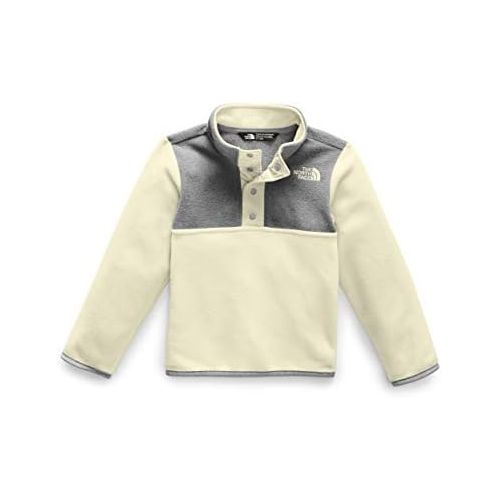 노스페이스 The North Face Toddler Glacier 1/4 Snap, Vintage White/TNF Medium Grey Heather, 5T