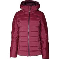 The North Face Stretch Down Hooded Puffer Jacket Womens Rumba Red