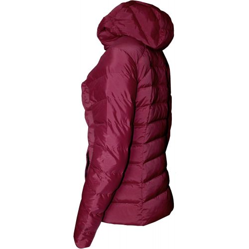 노스페이스 The North Face Stretch Down Hooded Puffer Jacket Womens Rumba Red