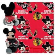 The Northwest Company Officially Licensed NHL Ice Warriors Co-Branded Disneys Mickey Mouse Hugger and Fleece Throw Blanket Set, 40 x 50, Multi Color