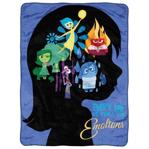  The Northwest Company Disney-Pixars Inside Out, Everyday Poster Micro Raschel Throw Blanket, 46 x 60, Multi Color