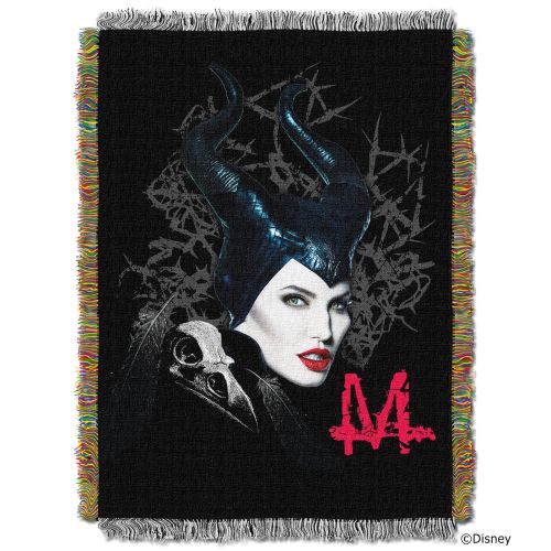  The Northwest Company Disneys Maleficent, Dark Queen Woven Tapestry Throw Blanket, 48 x 60, Multi Color
