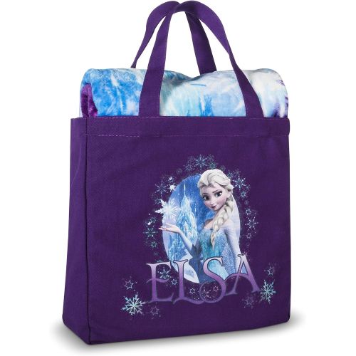  The Northwest Company Disney Frozen Elsa 2 Piece Silk Touch Throw & Canvas Set - Purple