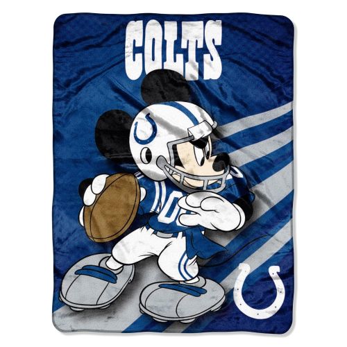  The Northwest Company NFL Indianapolis Colts Mickey Mouse Ultra Plush Micro Super Soft Raschel Throw Blanket