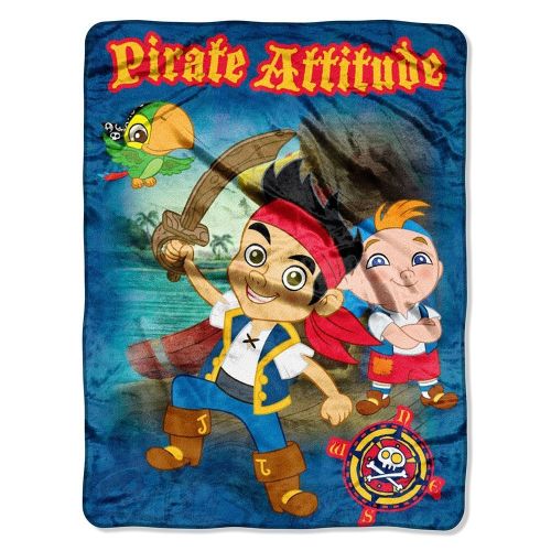  Disney, Jake and the Neverland Pirates, Pirate Attitude 46-Inch-by-60-Inch Micro-Raschel Blanket by The Northwest Company