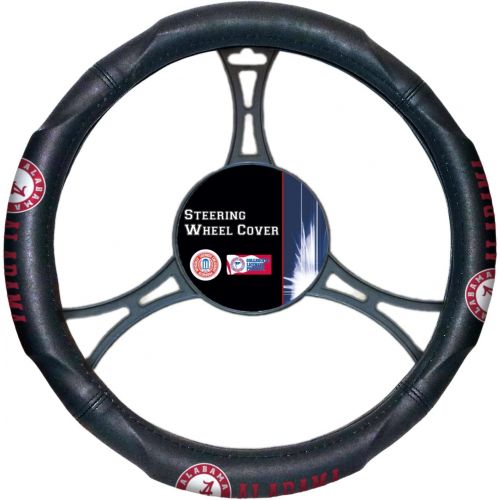  The Northwest Company Officially Licensed NCAA Steering Wheel Cover, 14.5”-15.5”, Black