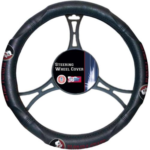  The Northwest Company Officially Licensed NCAA Steering Wheel Cover, 14.5”-15.5”, Black