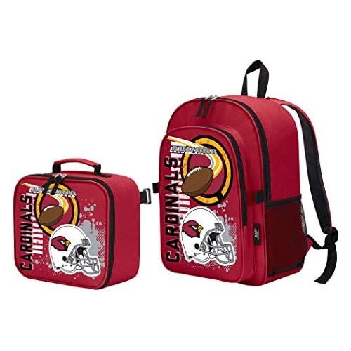  The Northwest Company Officially Licensed NFL Arizona Cardinals Backpack & Lunch Kit Set