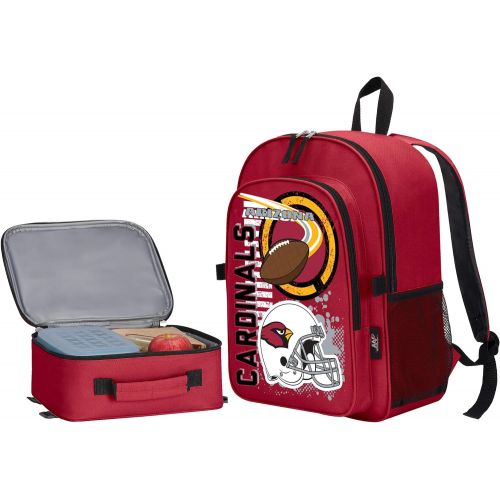  The Northwest Company Officially Licensed NFL Arizona Cardinals Backpack & Lunch Kit Set