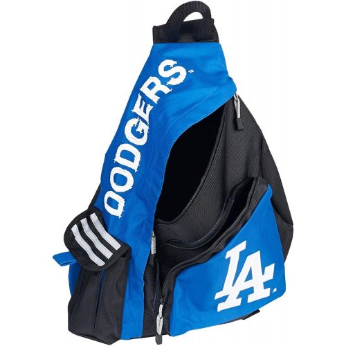  The Northwest Company Officially Licensed MLB Los Angeles Dodgers Leadoff Sling Backpack, 20 x 9 x 15 in, Black