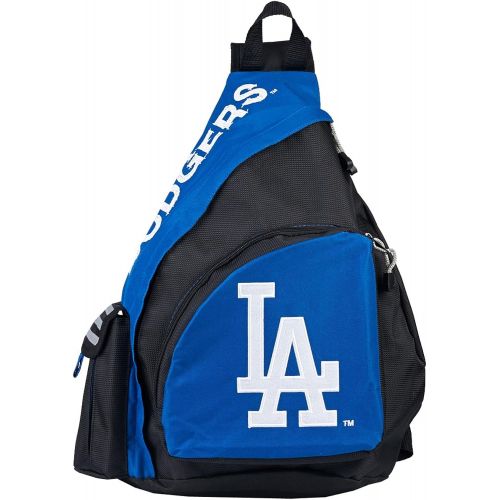  The Northwest Company Officially Licensed MLB Los Angeles Dodgers Leadoff Sling Backpack, 20 x 9 x 15 in, Black