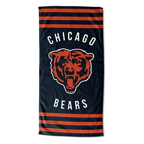  The Northwest Company Chicago Bears 30 x 60 Striped Beach Towel